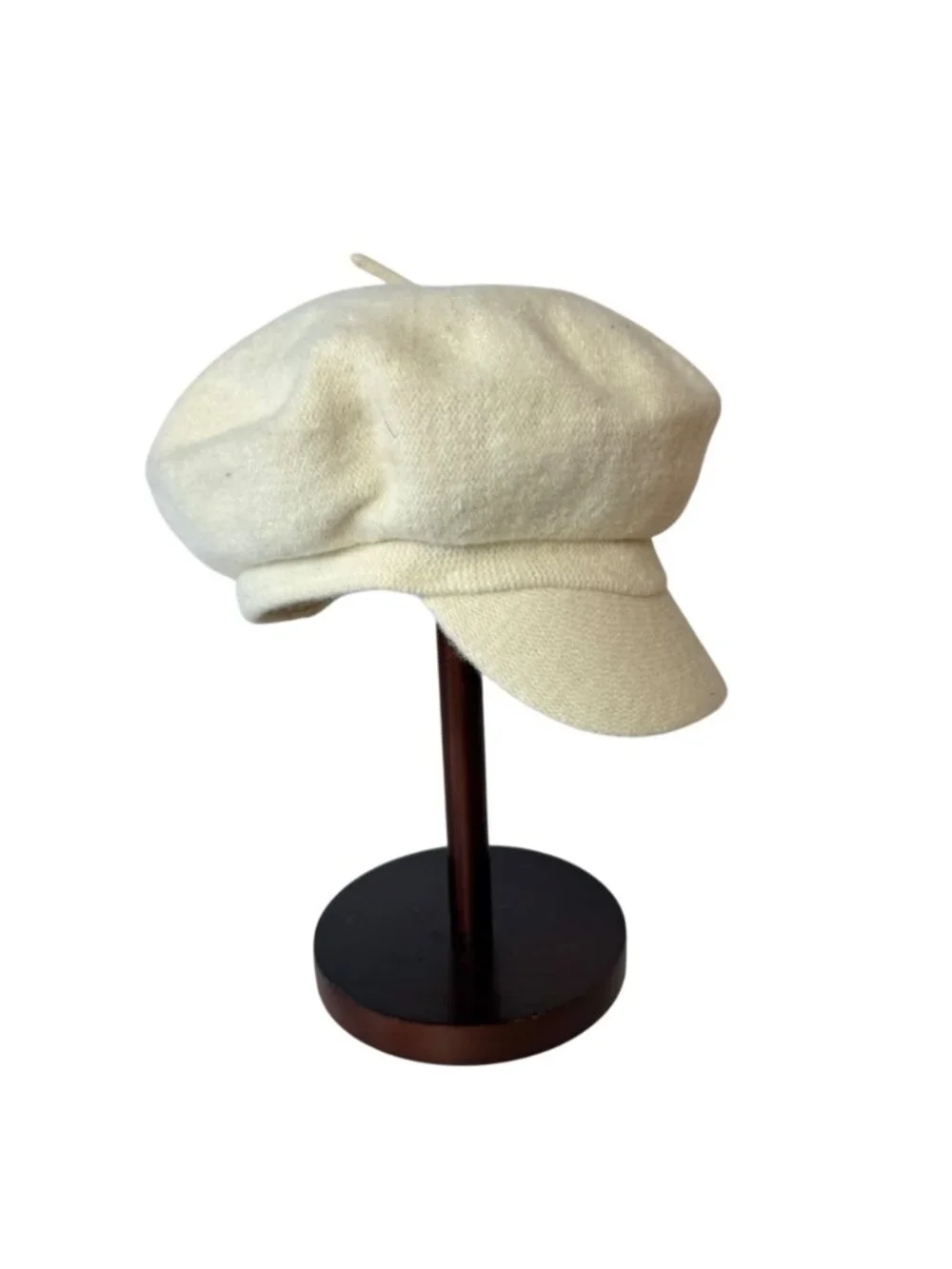 Kensie Cream Newsboy Hat Baker Boy Cap Ivory Knit Womens Winter